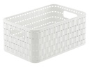 Rotho Aufbewahrungskorb Country 23.7 x 15.8 x 10.8 cm, Weiss