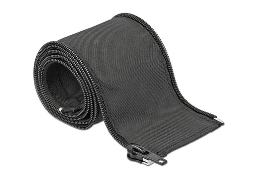 [90117172 1133384] Delock Kabelschlauch 1 m x 25 mm, mit Reissverschluss Schwarz