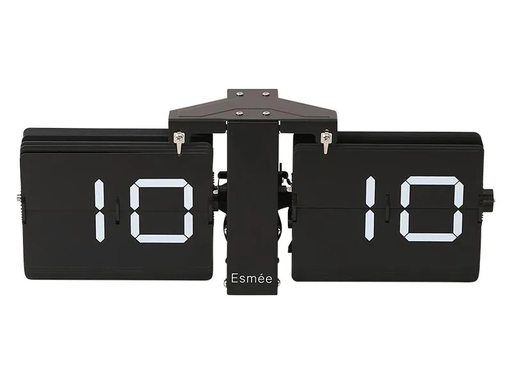 [90117238 1100685] Esmée Wanduhr Flip Clock Schwarz