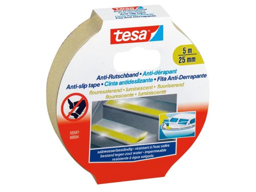 [90117277 339106] tesa Anti-Rutschband 5 m x 25 mm fluoreszierend