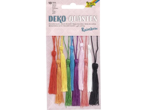 [90117322 982629] Folia Anhänger Deko-Quasten, 10 Stück