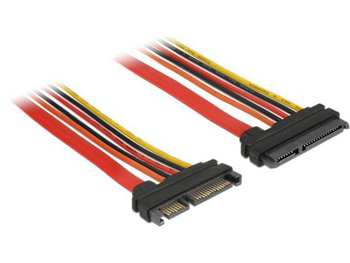 [90117450 499144] Delock SATA3-Kabel 3.3/5/12 Volt Verlängerung 10 cm