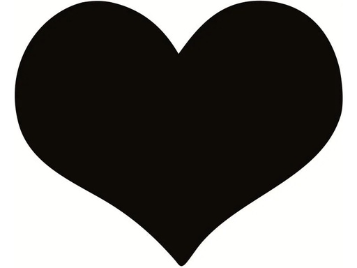 [90117604 734812] Securit Kreidetafel Silhouette Heart mit Klett, Schwarz