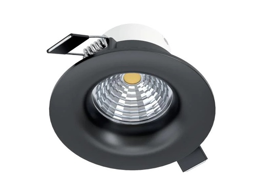 [90000094 993357] EGLO Leuchten Einbauspot Saliceto 1 Rund 1x 6 W 2700 K, Schwarz