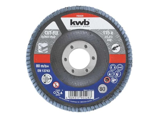 [90118060 492658] kwb Schleifscheibe Metall 115 mm K80