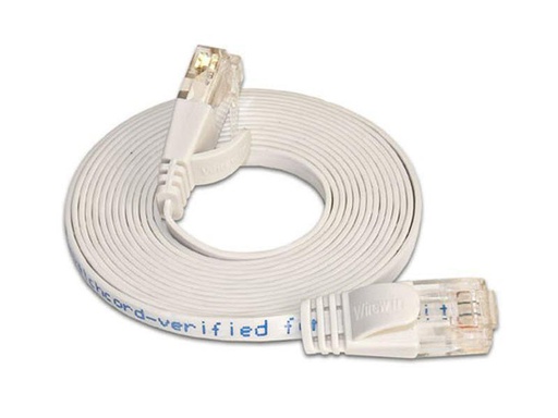 [90118125 314700] SLIM Slimpatchkabel RJ-45 - RJ-45, Cat 6, UTP, 0.75 m, Weiss