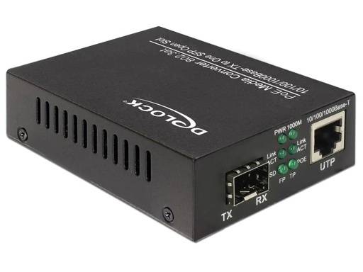 [90118196 1059493] Delock Medienkonverter SFP - RJ45 1Gbps mit PoE+
