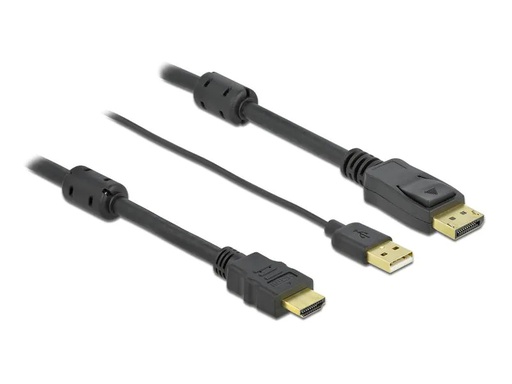 [90118443 1118075] Delock Kabel HDMI – Displayport, HDMI/USB 2.0 - DisplayPort, 7 m