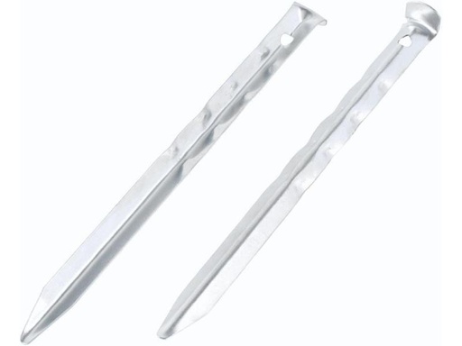 [90011843 1036264] Easy Camp Stahl-Hering U-Steel Peg 18 cm Ripple
