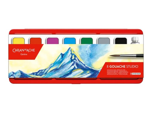 [90118660 1182701] Caran d'Ache Wasserfarbe Gouache Studio 9-teilig