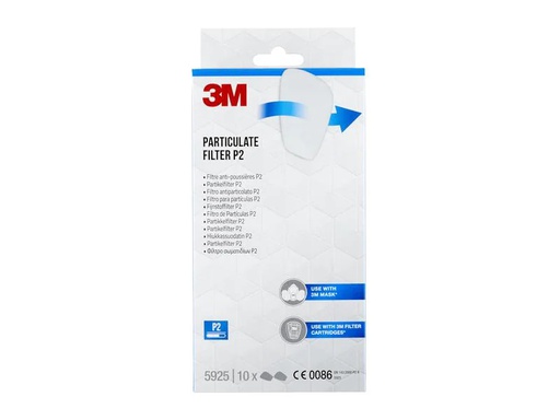 [90118668 1126532] 3M Ersatzfilter P2 zu A2P2 6002C, 10 Paar
