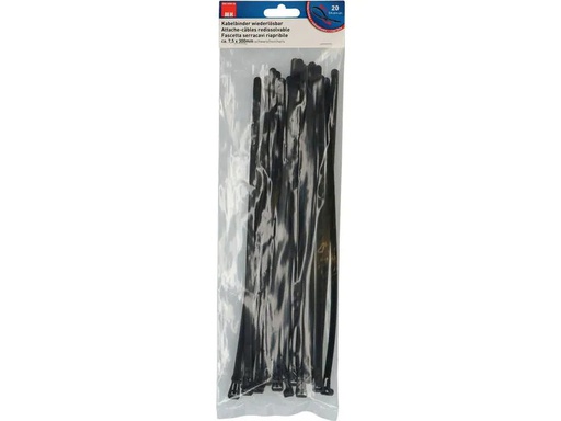 [90011853 1061131] Max Hauri Kabelbinder 20 Stück Schwarz 30 cm x 7.5 mm
