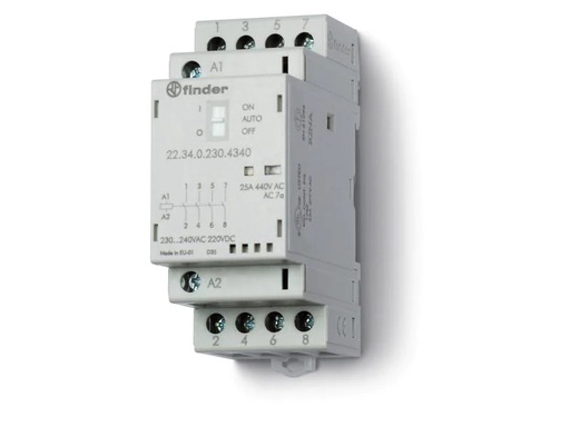 [90118819 1040237] Finder Schütze Serie 22 4x 25A 24V, Auto