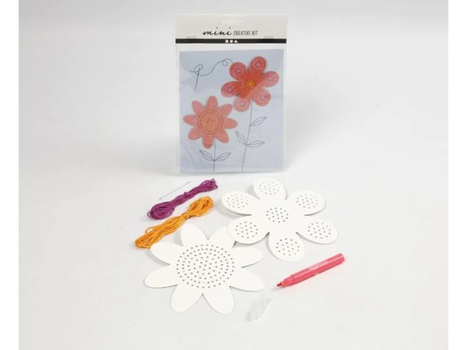 [90119065 931697] Creativ Company Bastelset Stickvorlage, Blumen, 1 Set
