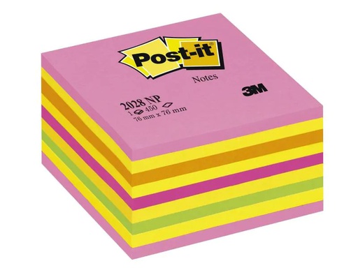 [90119090 298143] Post-it Notizzettel Post-it 7,6 x 7,6 cm Würfel Farbig
