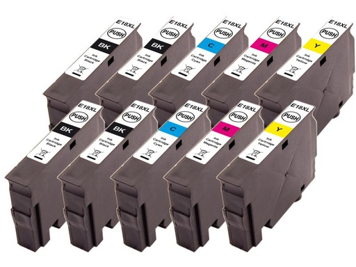 [90119111 1096848] Peach Tintenset Epson Nr. 18XL Multipack 4x BK, je 2x C,M,Y