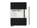 Leuchtturm Notizbuch Medium A5, Kariert, Schwarz