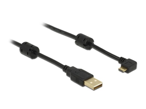 [90119338 1018163] Delock USB 2.0-Kabel 270°gewinkelt USB A - Micro-USB B 1 m