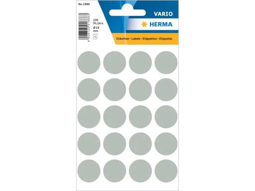 [90001171 1093056] Herma Stickers Klebepunkte Vario Ø 19 mm, Grau