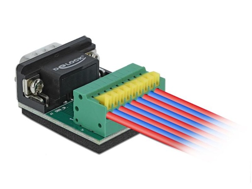 [90011926 1022614] Delock Adapter Sub-D 9 Pin M Terminalblock 9 Pin 0 cm