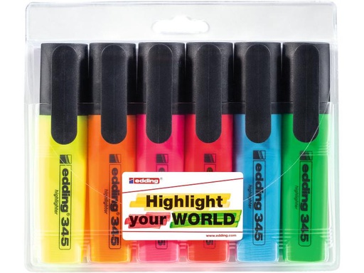 [90119542 966589] edding Textmarker 345, 6 Stück