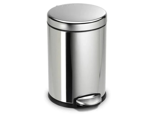 [90119771 885149] Simplehuman Treteimer 4.5 l, Silber poliert