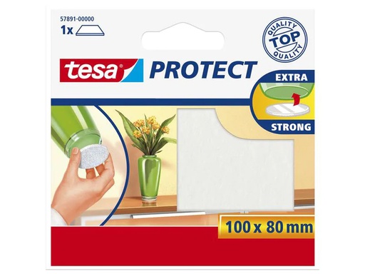 [90119853 1160714] tesa Stuhlbeingleiter Protect 100 x 80 mm, 1 Stück, Weiss