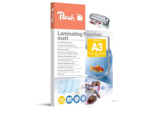 [90119870 976015] Peach Laminierfolie A3, 125 µm, 100 Stück, Matt