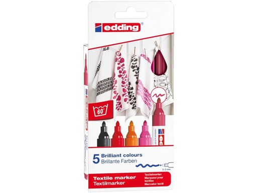 [90119941 966617] edding Textilmarker 4500 Warm, 5 Stück