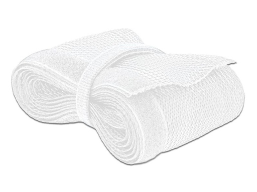 [90119992 1077559] Delock Kabelschlauch Klettverschluss, 2m x 32 mm Weiss