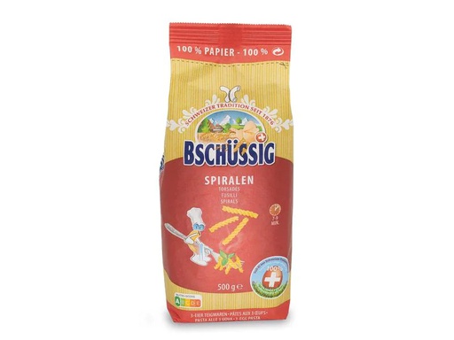 [90120002 808385] Bschüssig Teigwaren   Spiralen 500 g