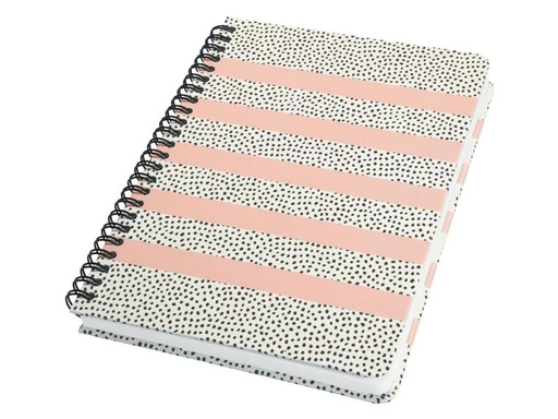 [90120148 1014773] Jolie Notizbuch Sweet Dots A5, Dot, Rosa/Schwarz/Weiss