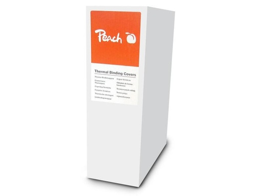 [90012007 976013] Peach Einbanddeckel für 80 Blatt, 200 g/m², 80 Stück, Weiss