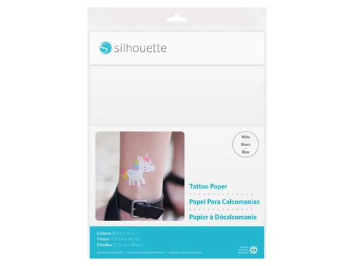 [90001180 576861] Silhouette Tattoopapier bedruckbar weiss