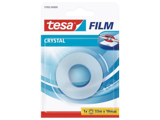 [90012021 540173] tesa Klebeband crystal 19 mm x 33 m, 1 Rolle Transparent