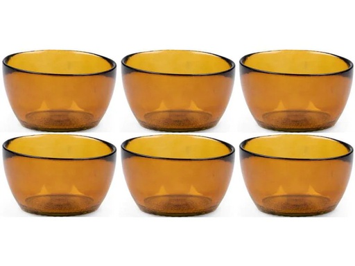 [90120449 985827] Bitz Schale Kusintha 12 cm, 6 Stück, Bernstein