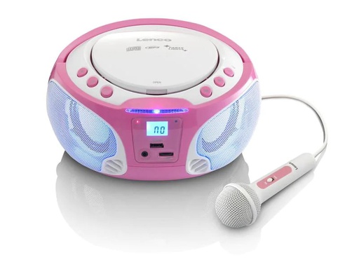 [90120453 625530] Lenco Radio/CD-Player SCD-650 Pink