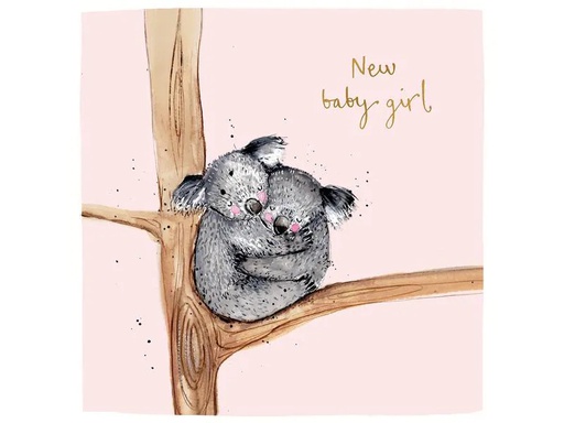 [90120596 1207109] Cart Glückwunschkarte New Baby Girl 15 x 15 cm