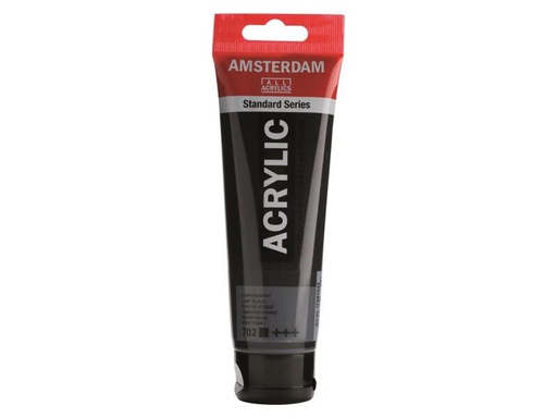 [90120928 995939] Amsterdam Acrylfarbe Standard 702 Lampenschwarz deckend, 120 ml