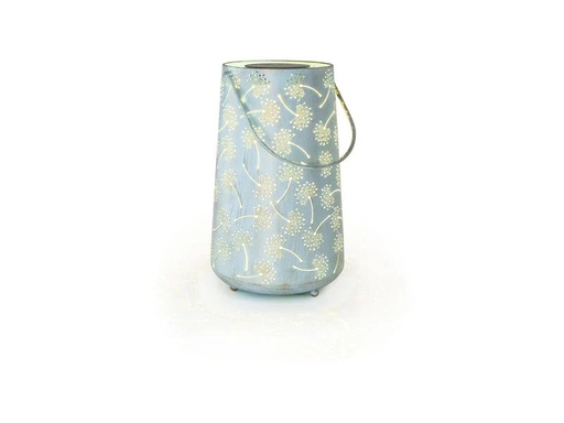 [90120933 1130924] STT Laterne Solar Antic Dandelion, Ø 28 x 46 cm, Hellblau