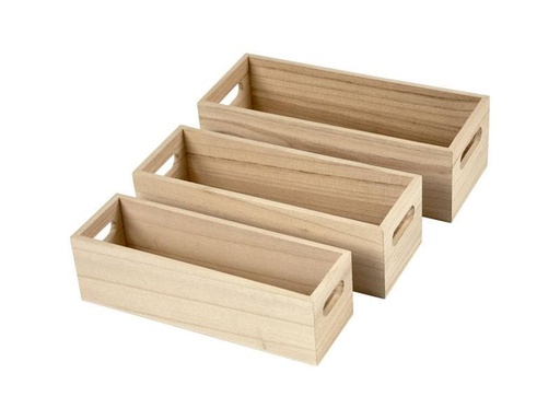 [90120990 656844] Creativ Company Holzartikel 22-25 cm Holzkasten