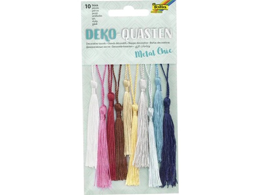 [90121047 982630] Folia Anhänger Deko-Quasten, 10 Stück