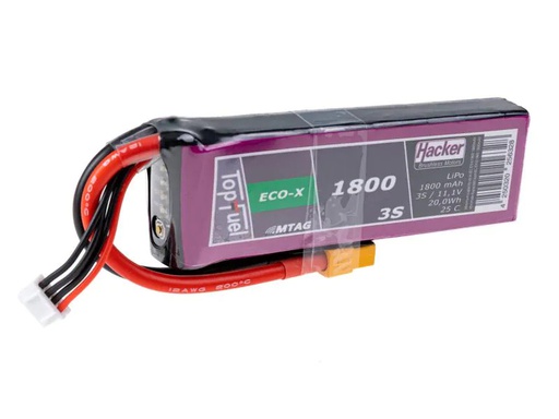[90121127 1017046] Hacker RC-Akku LiPo 1800 mAh 11.1 V 25C TopFuel ECO-X MTAG