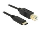Delock USB 2.0-Kabel  USB C - USB B 2 m