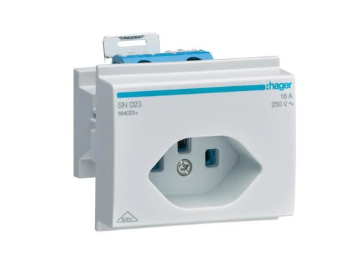 [90121233 889199] Hager Steckdose DIN Stdo 1xT23 Schweiz