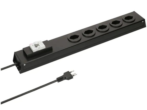 [90121286 156199] Max Hauri Steckdosenleiste Power Line 5x T13 mit Schalter