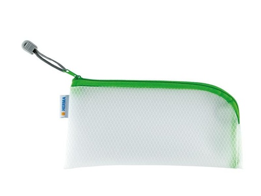 [90121390 1161007] HERMA Etui Mesh Bag 23 x 11 cm, Grün/Weiss