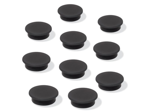 [90121396 860903] Sigel Haftmagnet 24 mm 10 Stück, Schwarz