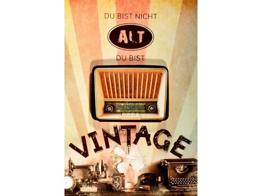 [90121401 959007] ABC Geburtstagskarte Vintage