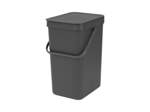[90121463 434627] Brabantia Recyclingbehälter Sort &amp; Go 12 l, Dunkelgrau